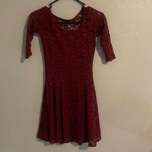 XS Material Girl Maroon formal dress